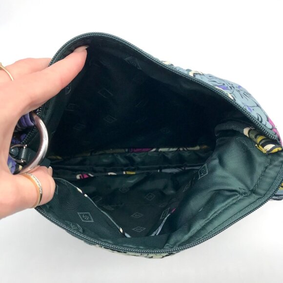 Vera Bradley Green Cotton Falling Flowers Crossbody And Pouch - Picture 11 of 11